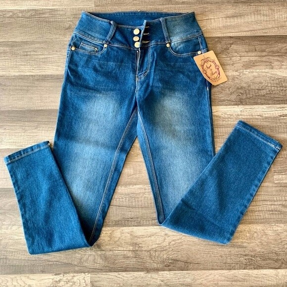 Sugah & Honey  jeans blue wash denim sweetheart fit jeans size 5 - Picture 1 of 9